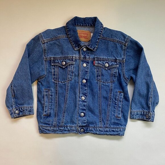 Levi's Red Tab 4 Pocket Blue Jean Denim Jacket, Made in China, Unisex Kids 6 - Picture 3 of 6